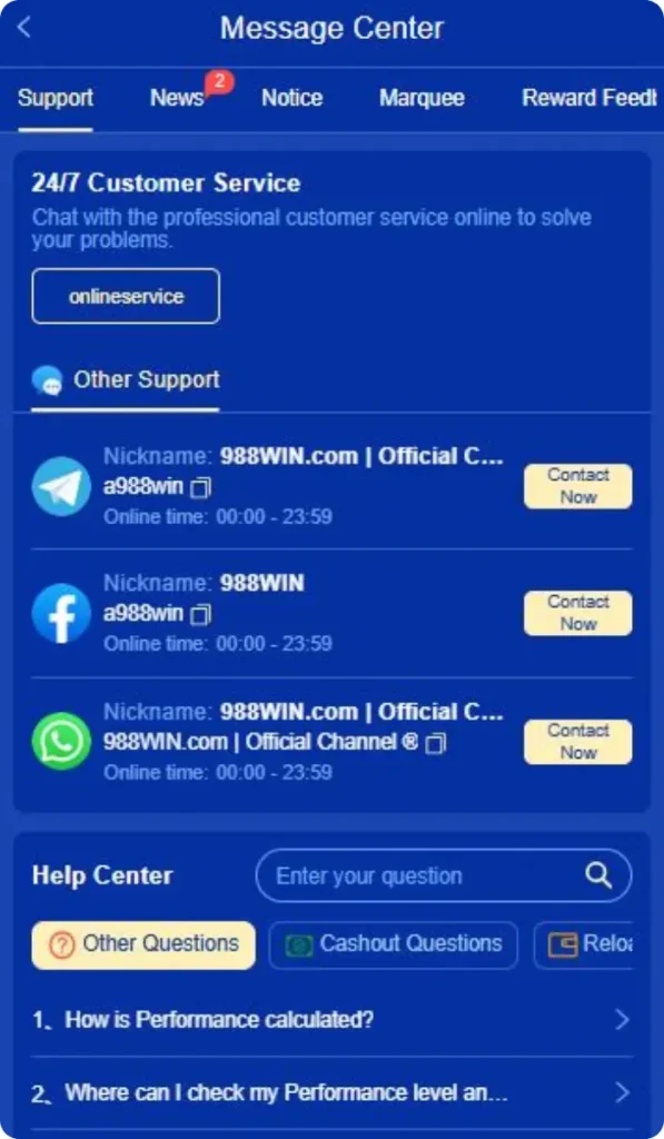 Customer Support